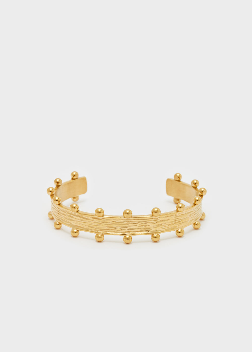 Nalí BANGLE BRACELET W/ SPHERES S.STEEL GOLD Spedizione Gratuita