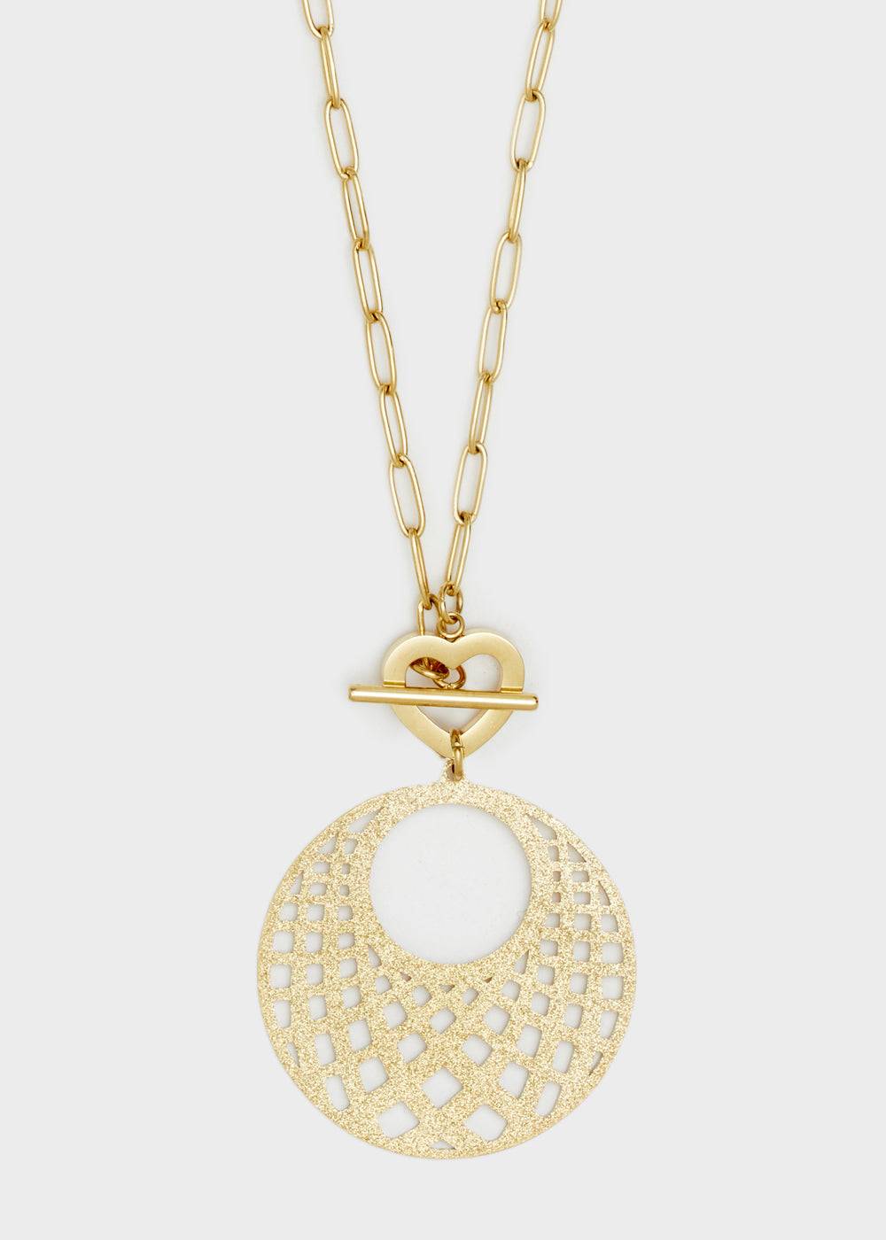 Nalí 14KT GOLD PLA. S. STEEL DRILLED NECKLACE Negozi Online