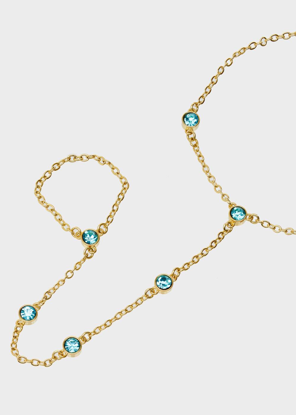 Nalí GOLD BRACELET RING WITH STONES Convenienza