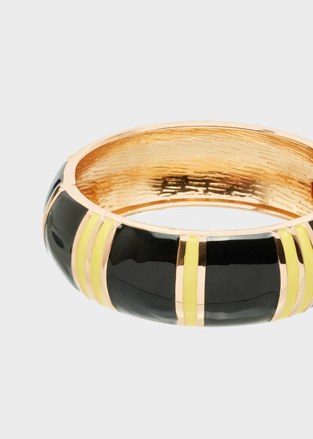 Nalí SABLE BANGLE BRACELET ENAMEL BLACK/YELLOW Novità