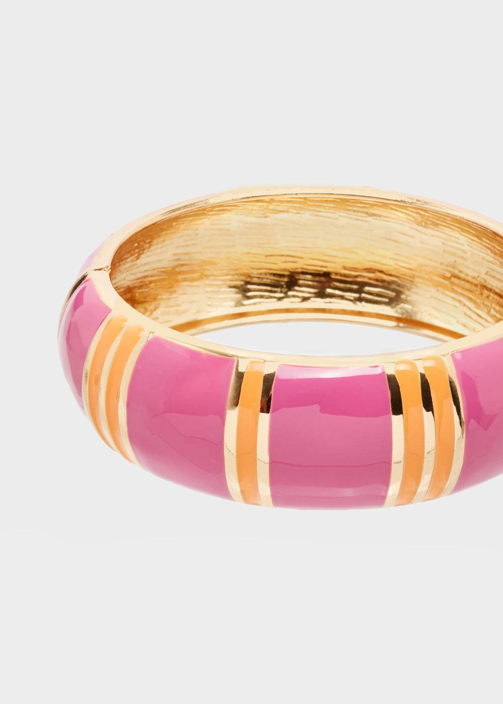 Nalí SABLE BANGLE BRACELET ENAMEL PINK/ORANGE Presa