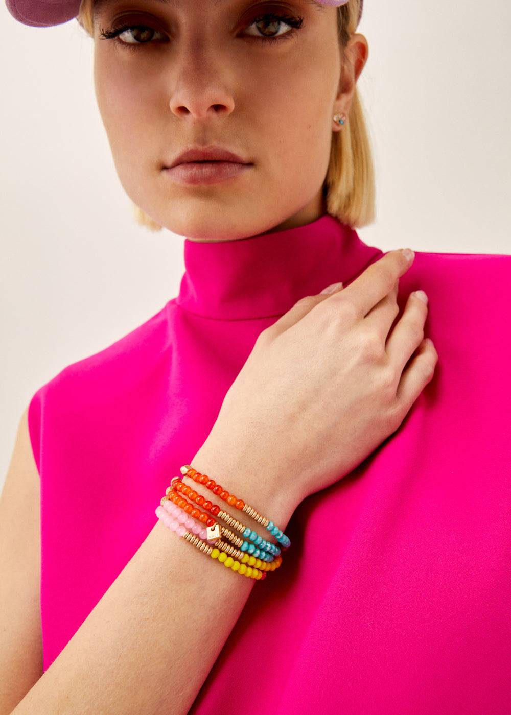 Nalí ERYS LONG NECKLACE MULTICOLOR BEADS HEARTS CHARMS Online
