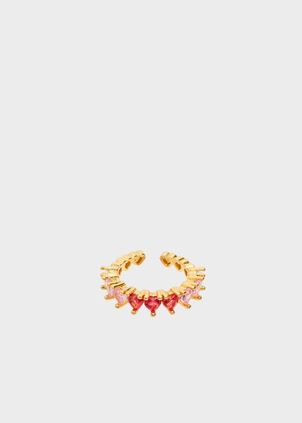 Nalí VANDA HEART RING WITH PINK ZIRCONS Offerte
