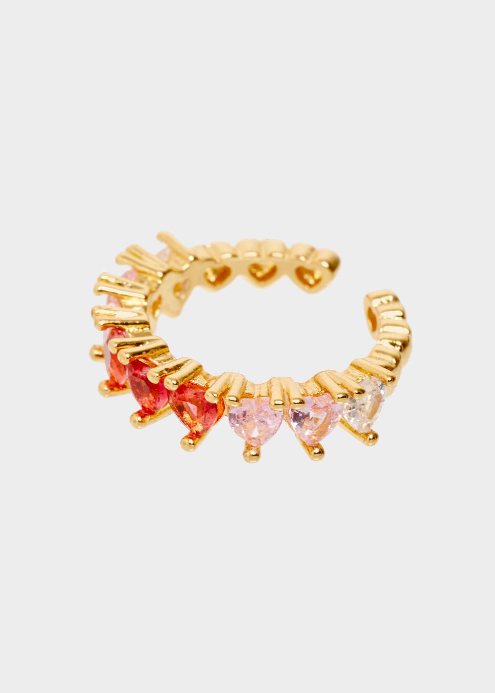 Nalí VANDA HEART RING WITH PINK ZIRCONS Offerte