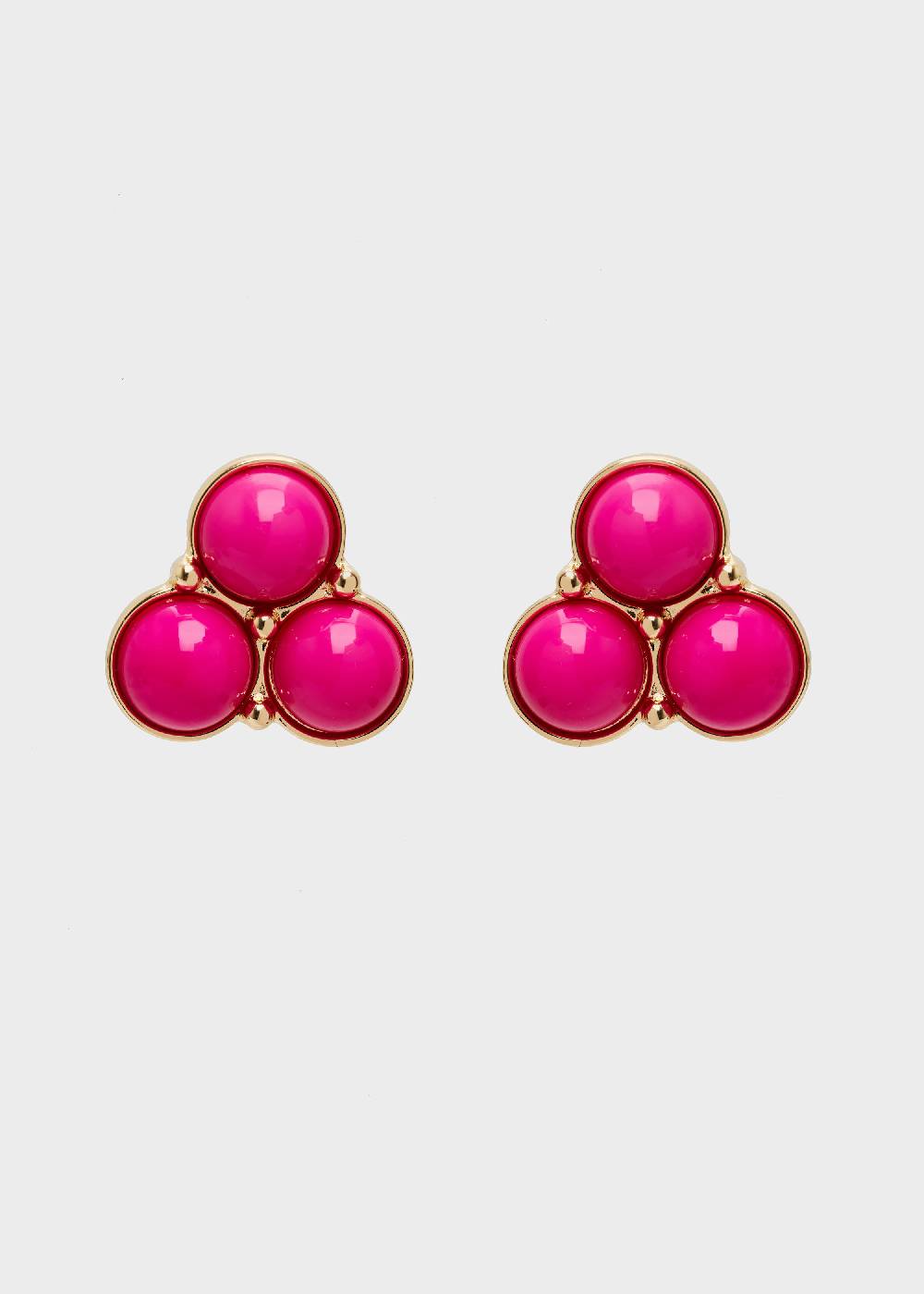 Nalí LIPA EARRINGS IN FUSHIA RESIN AND GOLD Hotsell