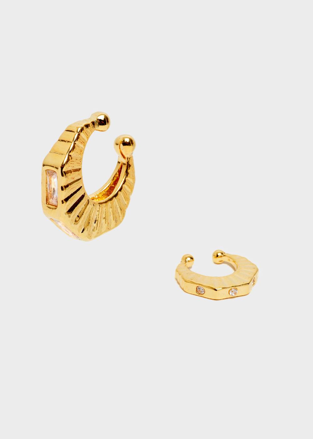 Nalí GOLD EARCUFF WITH ZIRCONS Vendita Calda