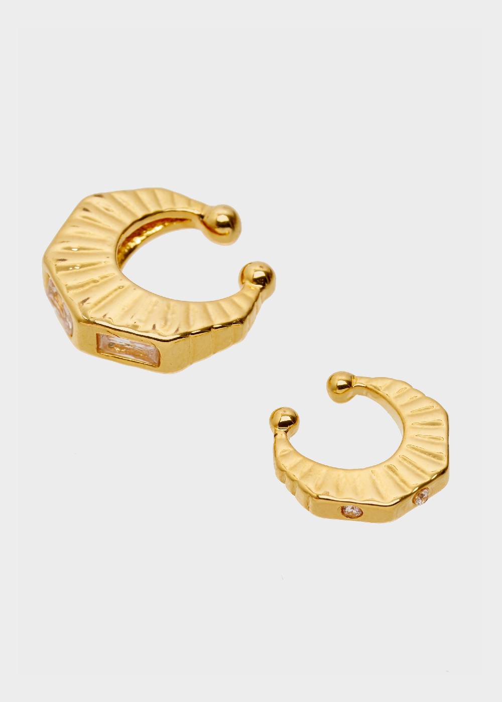 Nalí GOLD EARCUFF WITH ZIRCONS Vendita Calda
