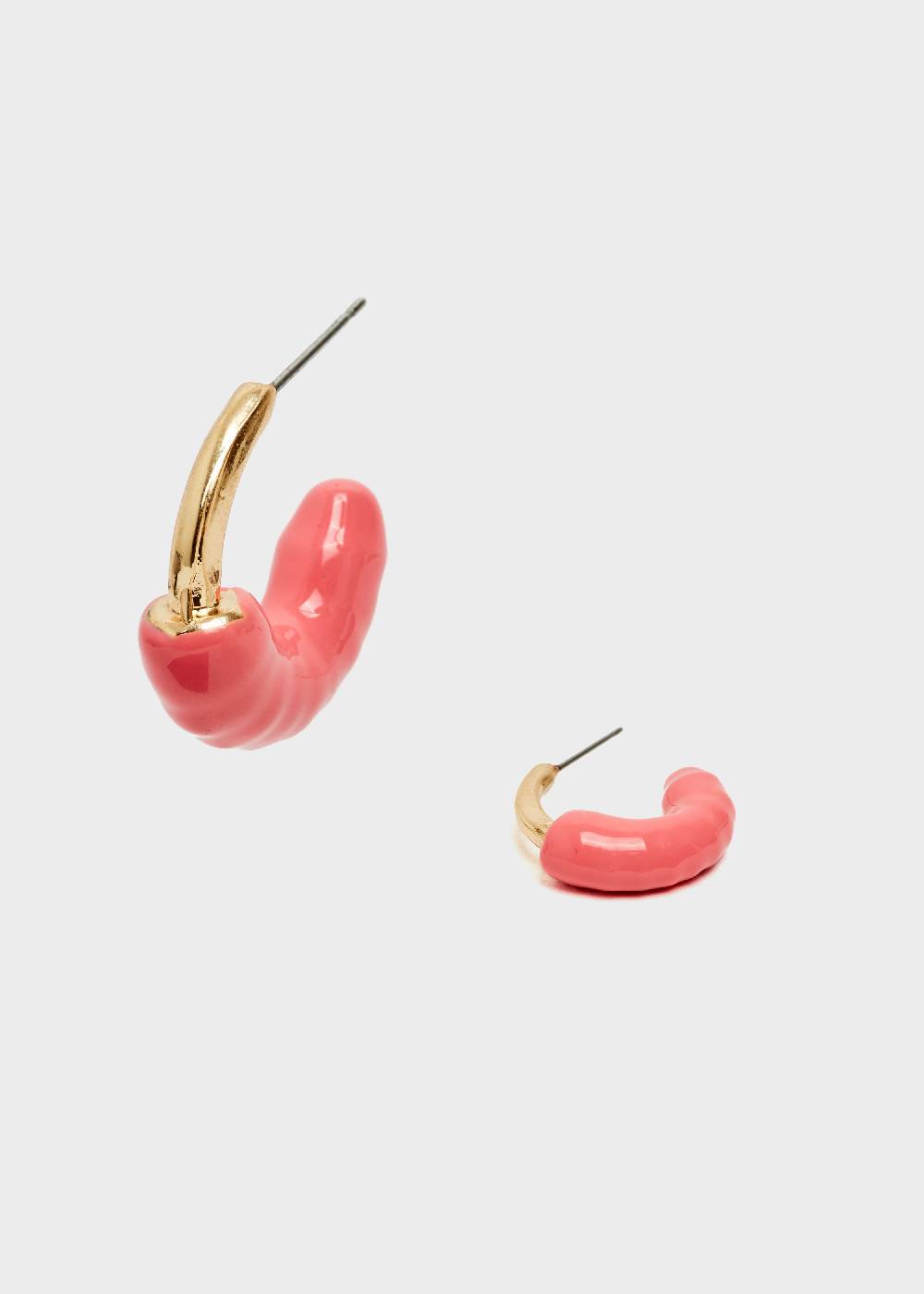 Nalí SHERI HOOP EARRINGS ENAMEL CORAL Saldi Di Fabbrica