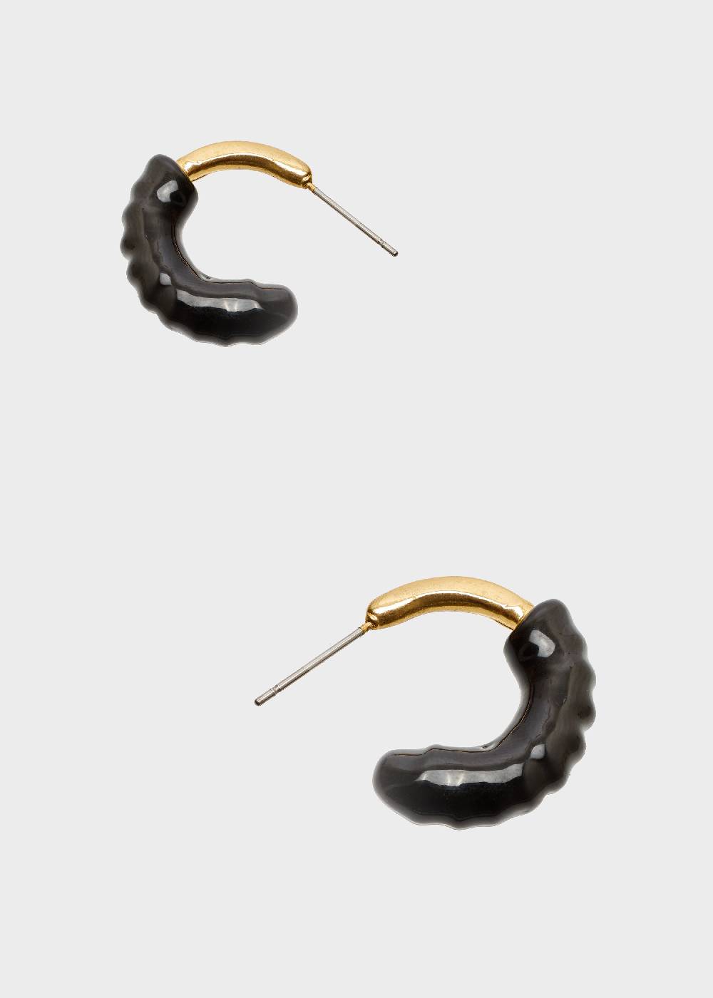 Nalí SHERI HOOP EARRINGS ENAMEL BLACK I Più Venduti