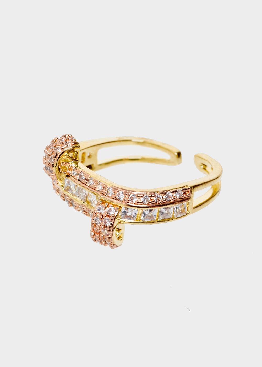 Nalí 14K GOLD PLATED RING WITH ZIRCONS Moda