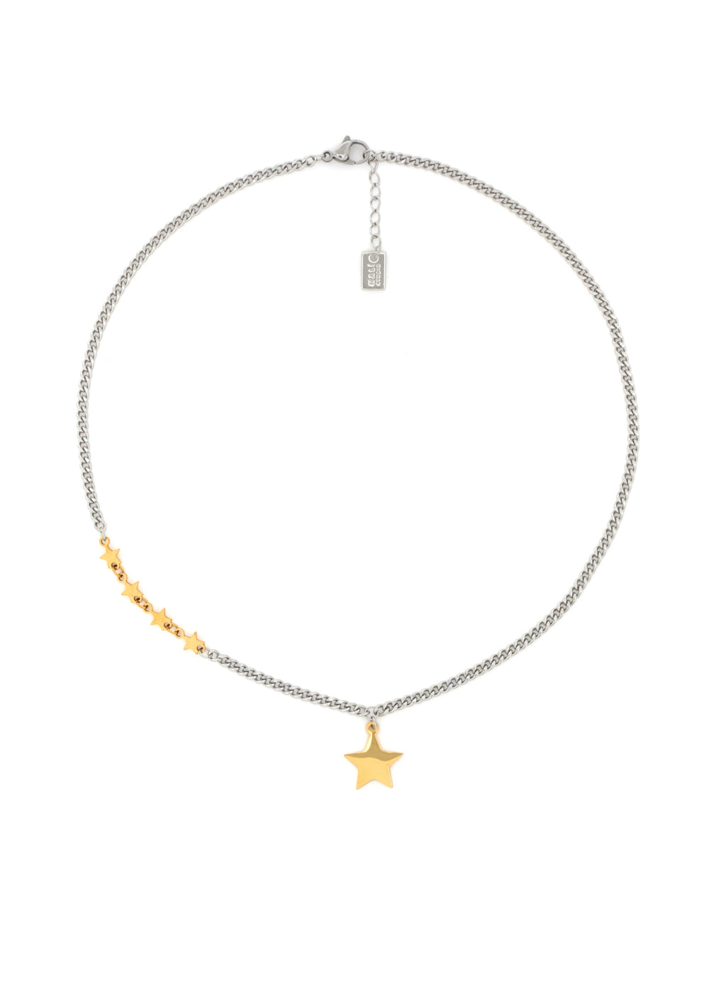 Nalí NINA NECKLACE SILVER AND STARS PLATED 14KT GOLD Shopping Online