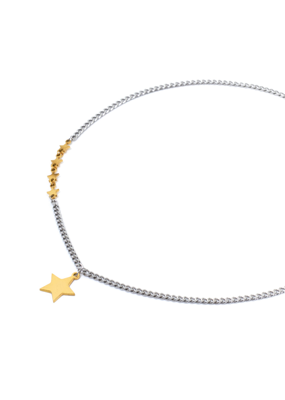 Nalí NINA NECKLACE SILVER AND STARS PLATED 14KT GOLD Shopping Online