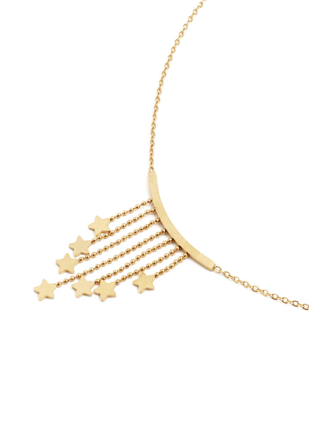 Nalí NECKLACE W/ STAR PENDANTS 14K GOLD PLATED Convenienza