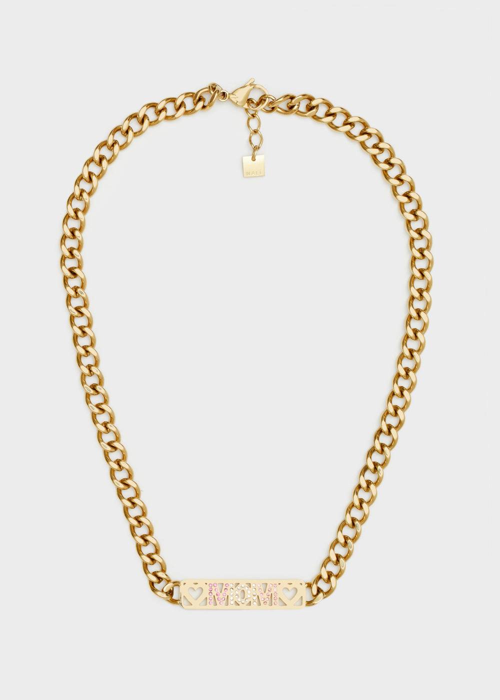 Nalí 14KT GOLD PLA. S. STEEL MOM NECKLACE Sconto