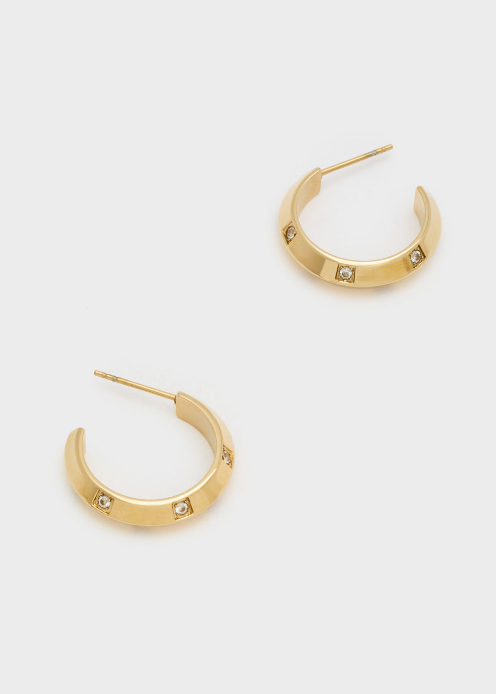 Nalí 14KT GOLD PLA. S.STEEL OPEN HOOP EARRINGS Saldi