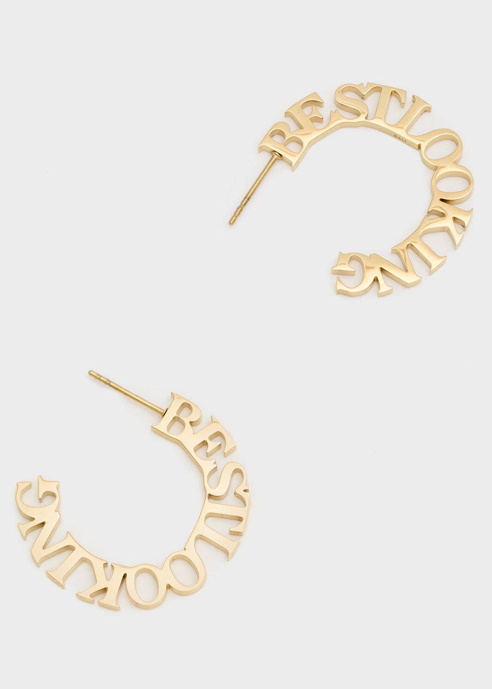 Nalí 14KT GOLD PLA. S.STEEL THIN HOOP EARRINGS Hotsell