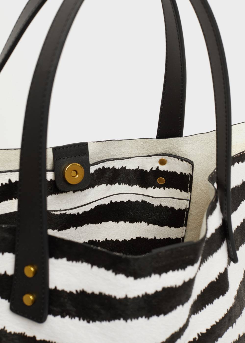 Nalí DESIRE TOTE BAG IN REAL LEATHER ZEBRA Vendita Economica