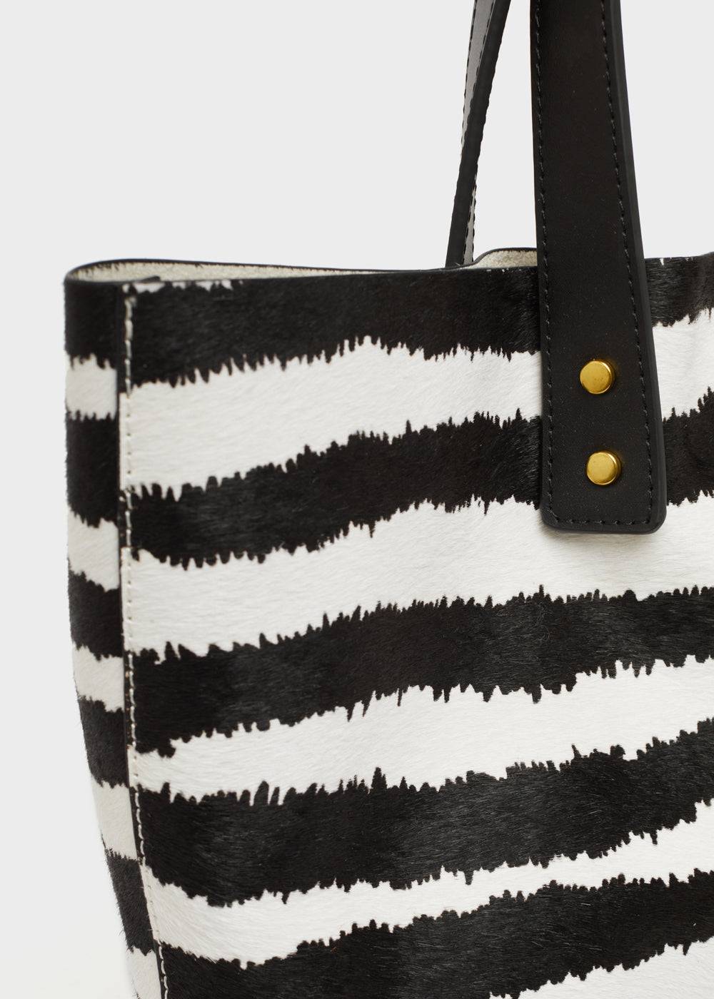 Nalí DESIRE TOTE BAG IN REAL LEATHER ZEBRA Vendita Economica