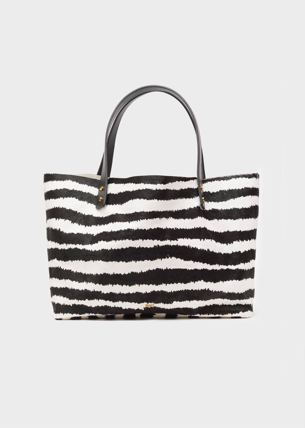 Nalí DESIRE TOTE BAG IN REAL LEATHER ZEBRA Vendita Economica