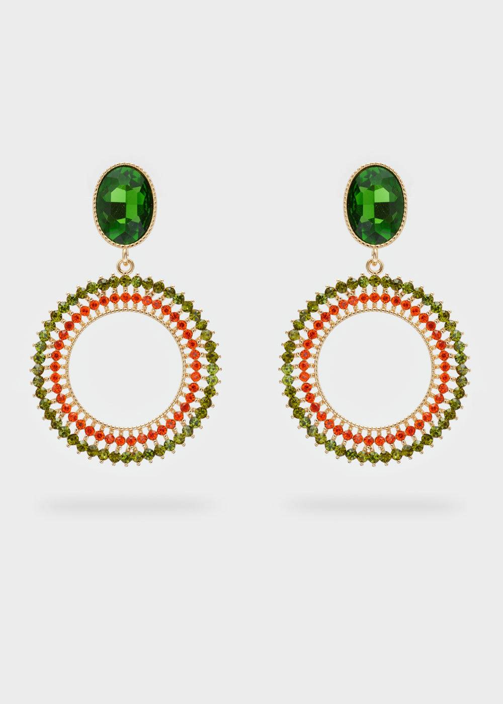 Nalí SILVY PENDANT EARRINGS W/ STONES + COLORS In Saldo