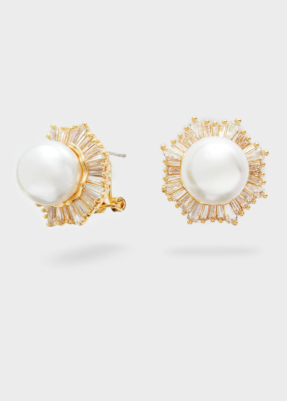 Nalí PATRIZIA CLIP+PIN EARRINGS W/ PEARL + COLORS Nuova