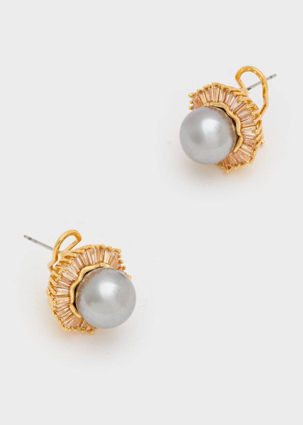 Nalí PATRIZIA CLIP+PIN EARRINGS W/ PEARL + COLORS Nuova