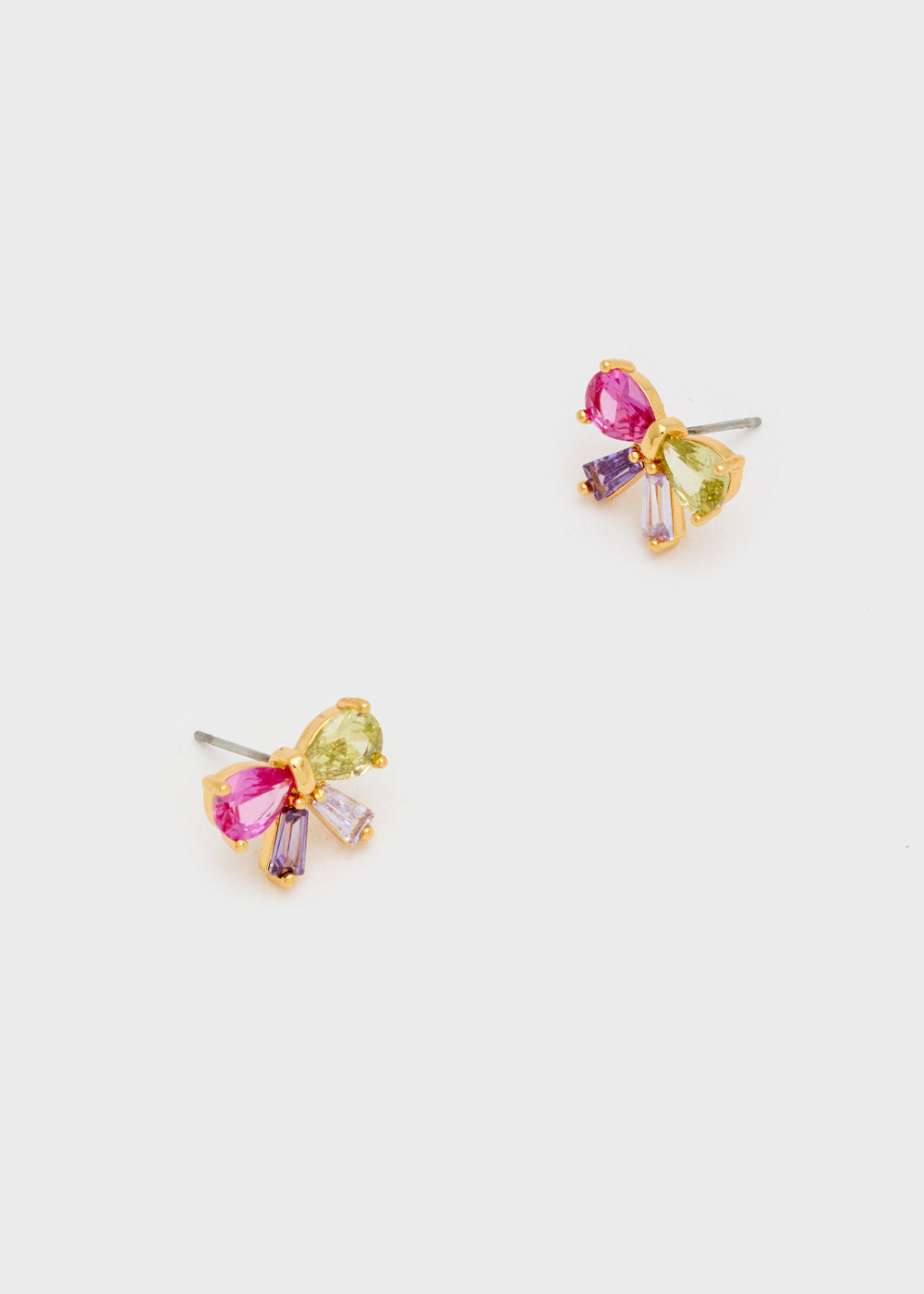 Nalí BOW LOBE EARRINGS ZIRCONS + COLORS Italia