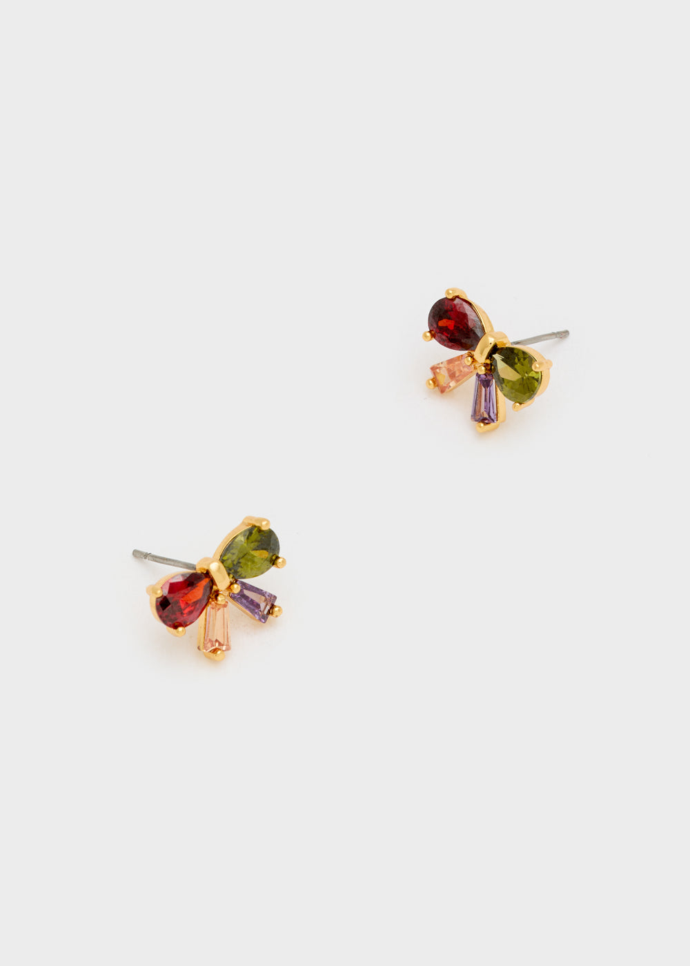 Nalí BOW LOBE EARRINGS ZIRCONS + COLORS Italia