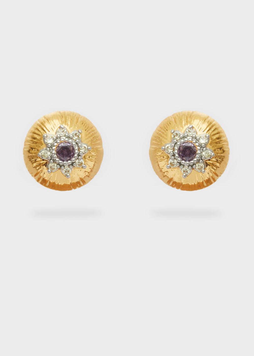 Nalí OLGA LOBE EARRINGS FUCHSIA ZIRCON + COLORS 2025