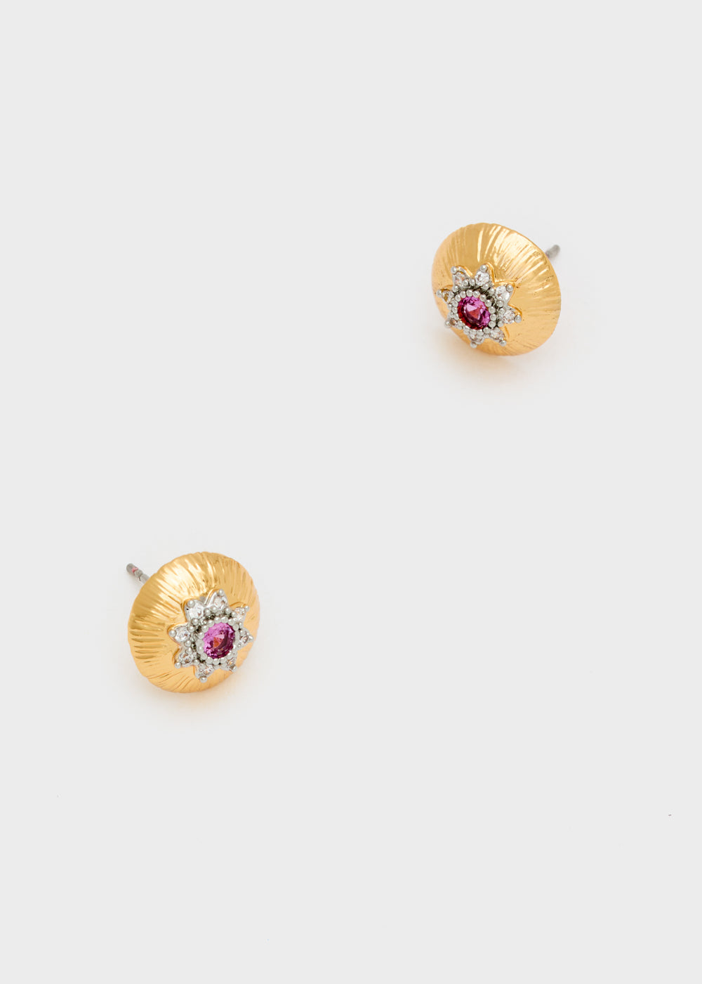 Nalí OLGA LOBE EARRINGS FUCHSIA ZIRCON + COLORS 2025