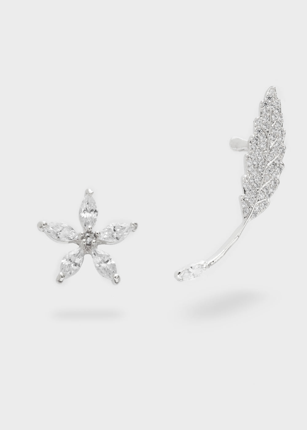 Nalí GOLD EARCUFF EARRINGS ARROW W/ STONES + COLORS In Linea