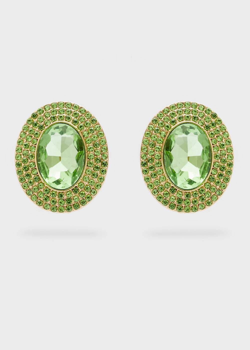 Nalí ADELE OVAL EARRINGS W/ STONES + COLORS Spedizione Gratuita