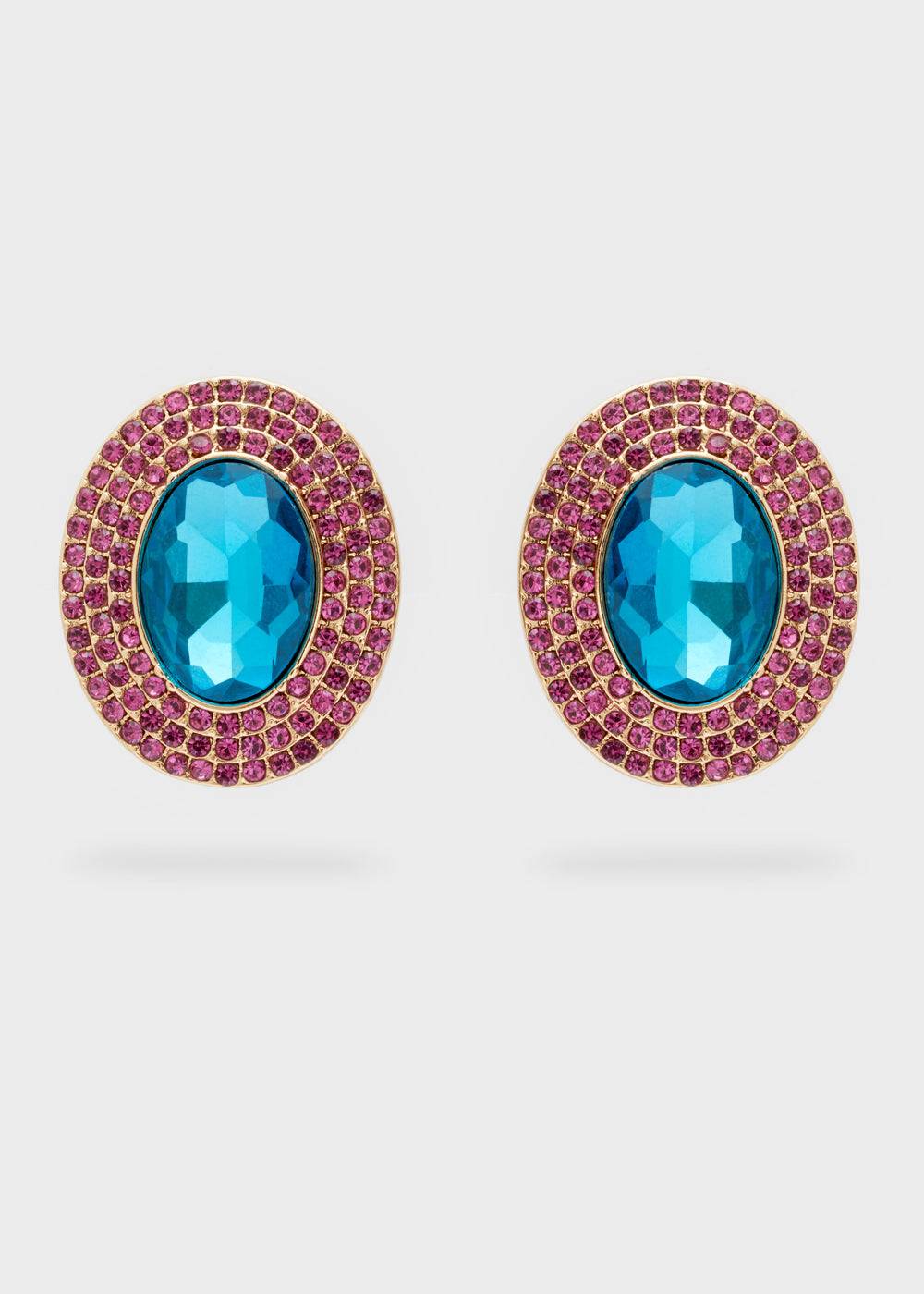 Nalí ADELE OVAL EARRINGS W/ STONES + COLORS Spedizione Gratuita