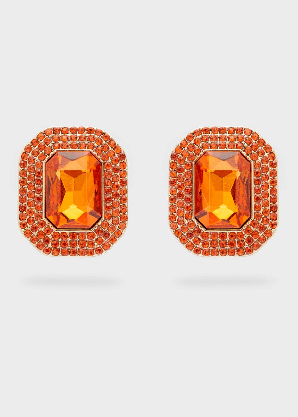Nalí ADELE SQUARE EARRINGS W/ STONES + COLORS Pezzi Unici