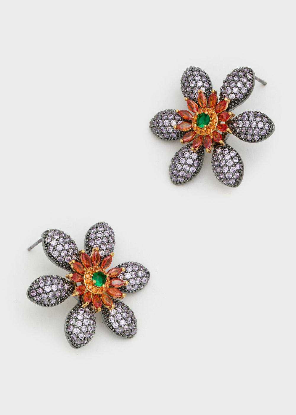 Nalí LEVYA LOBE EARRINGS W/ ZIRCONS + COLORS Consegna Veloce