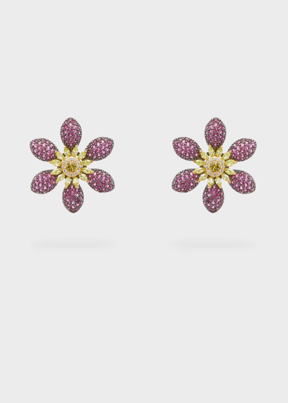 Nalí LEVYA LOBE EARRINGS W/ ZIRCONS + COLORS Consegna Veloce