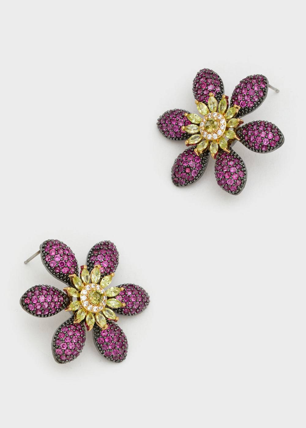 Nalí LEVYA LOBE EARRINGS W/ ZIRCONS + COLORS Consegna Veloce