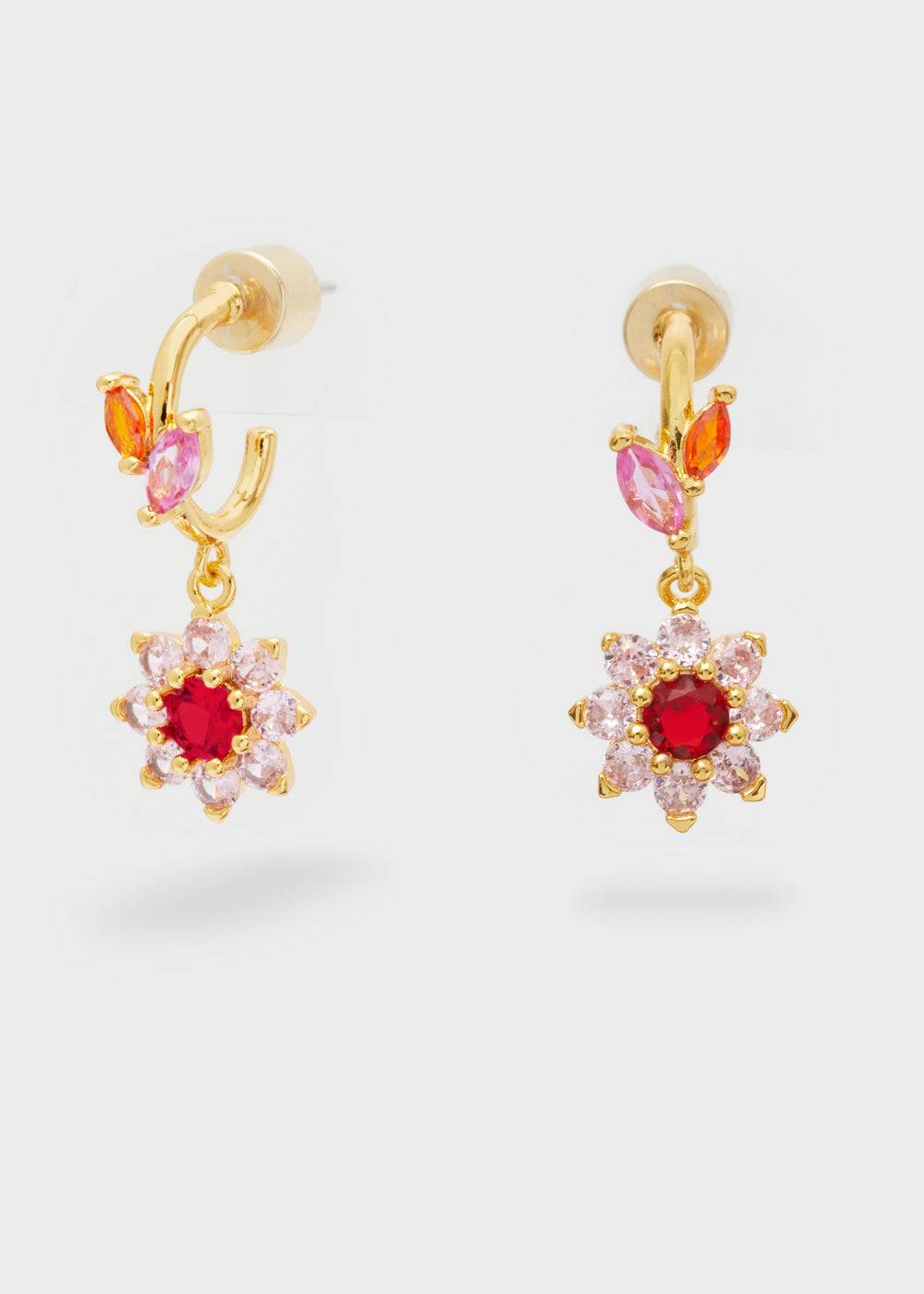 Nalí CELIA HOOP EARRINGS W/ FLOWER + COLORS Fino Al -60%