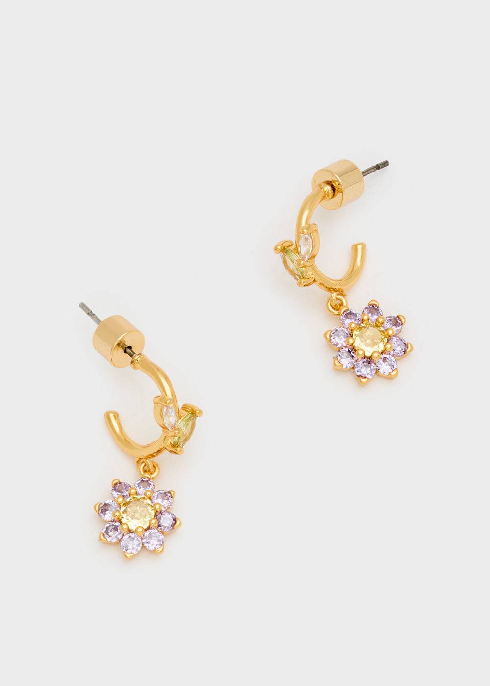 Nalí CELIA HOOP EARRINGS W/ FLOWER + COLORS Fino Al -60%