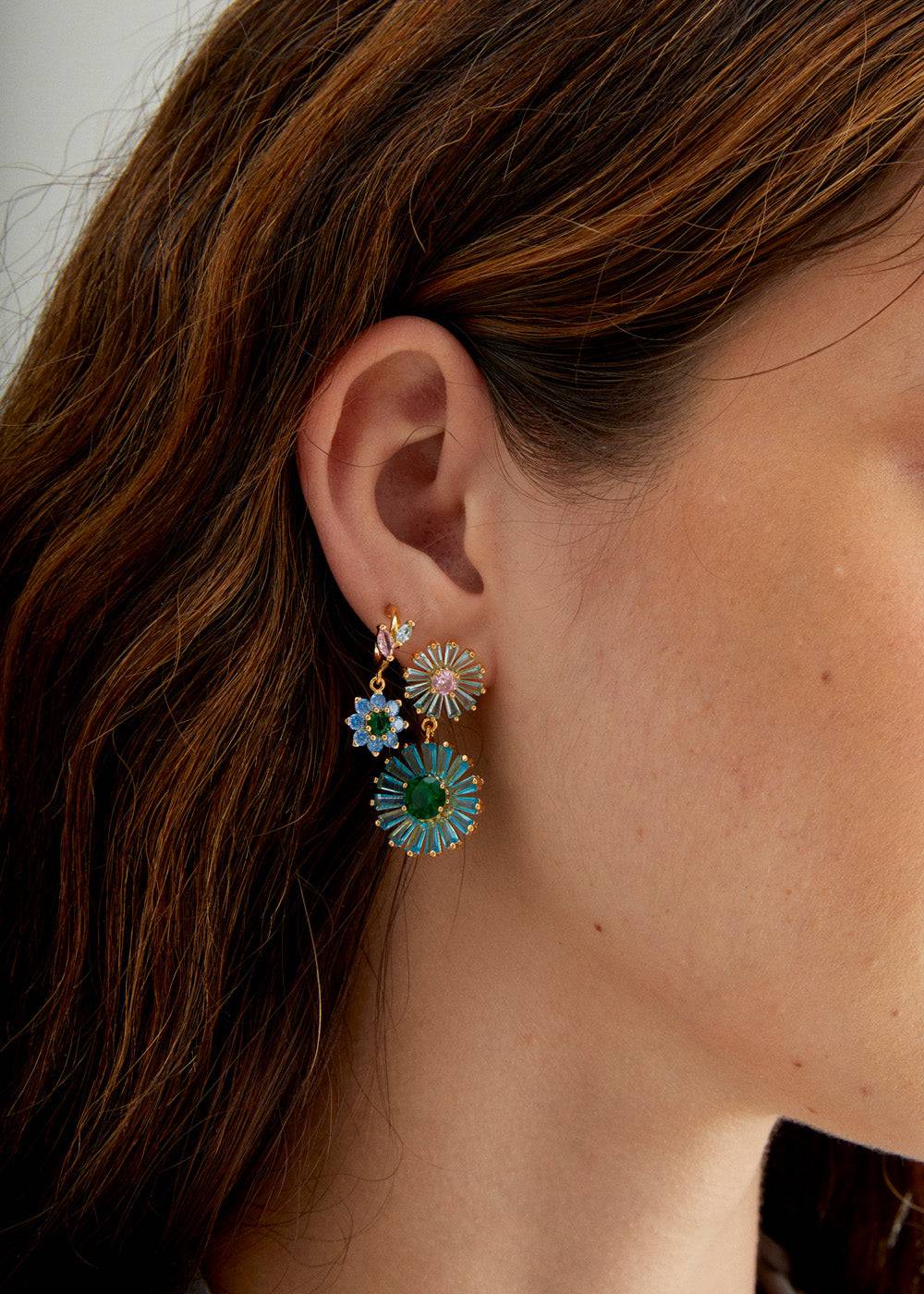 Nalí MARGHERITA EARRINGS W/ ZIRCONS + COLORS Shopping Online