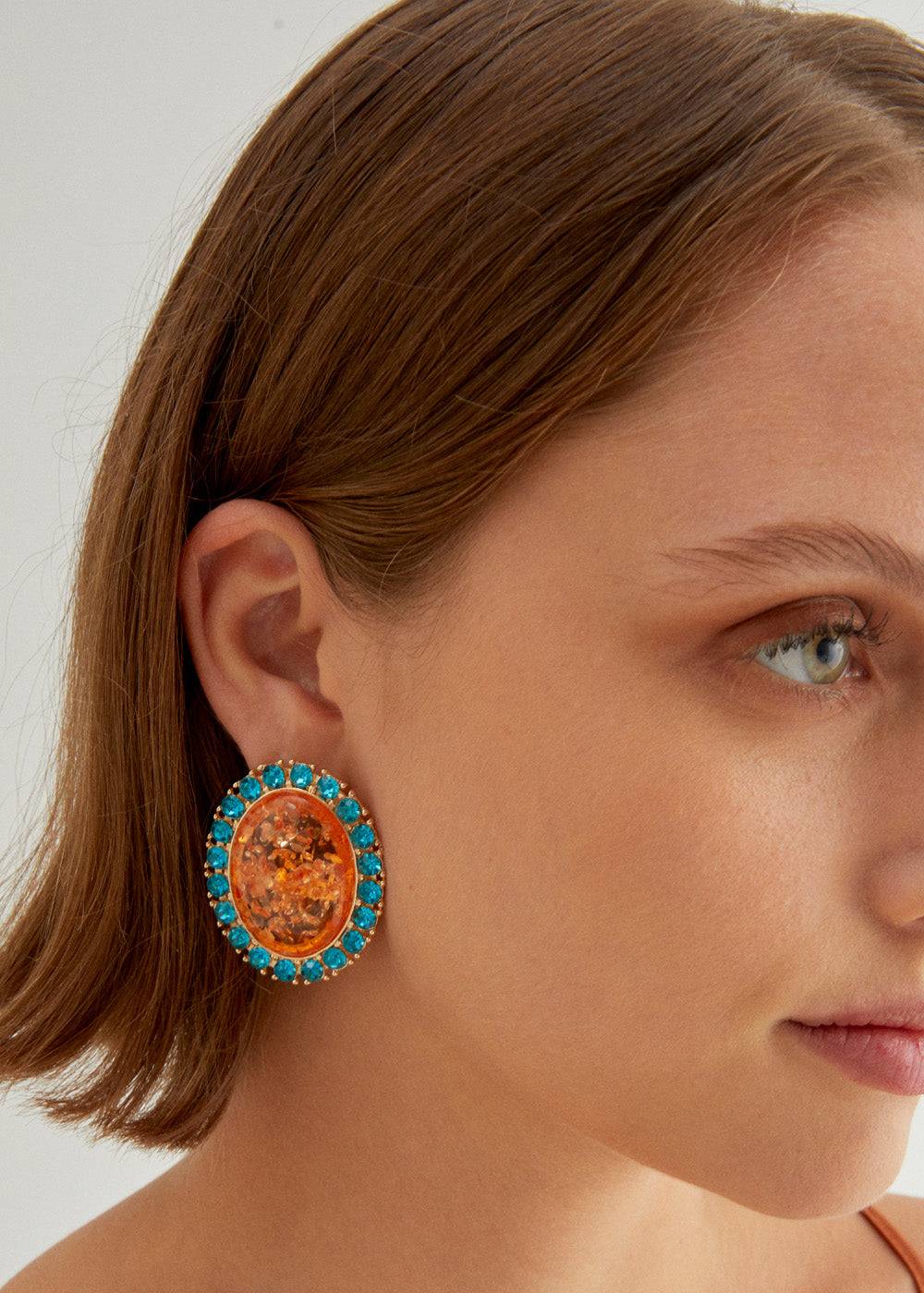 Nalí DENISE OVAL EARRINGS + COLORS Economico