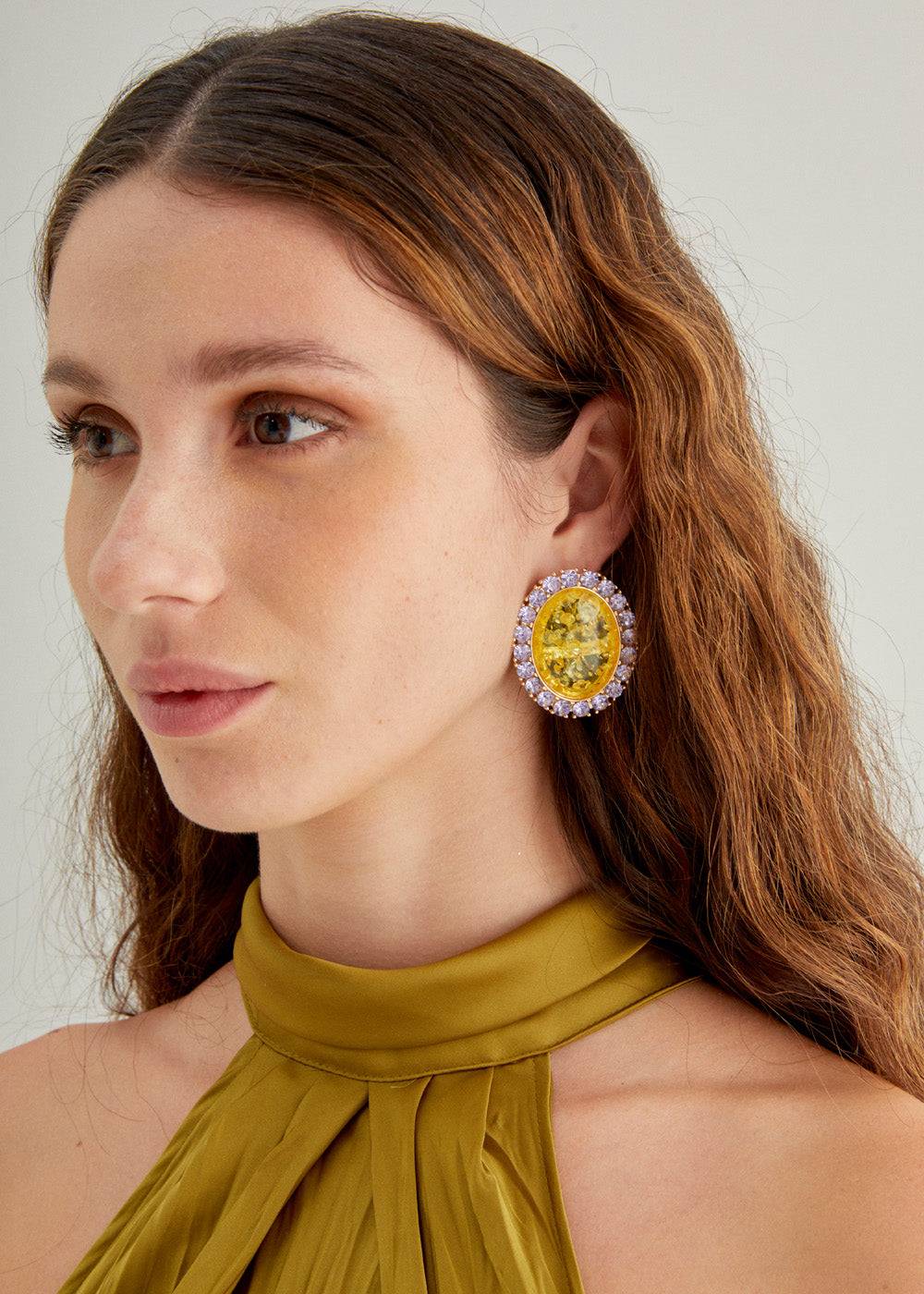 Nalí DENISE OVAL EARRINGS + COLORS Economico
