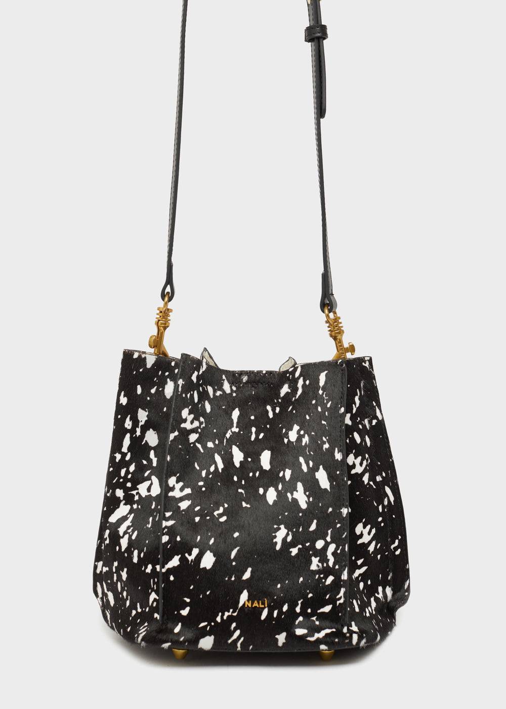 Nalí TITTI BUCKET BAG IN REAL LEATHER BLACK Outlet