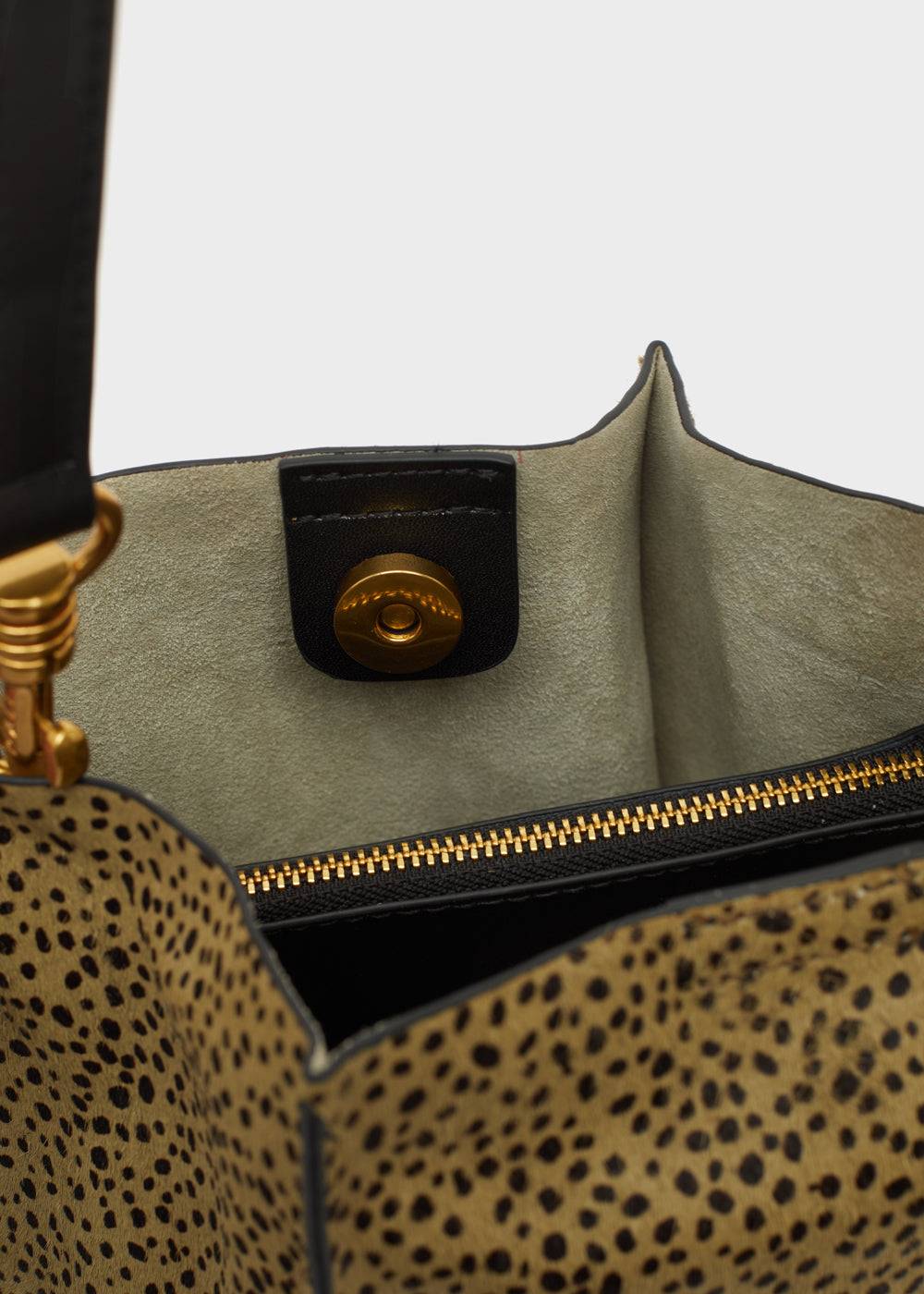 Nalí TITTI BUCKET BAG IN REAL LEATHER GREEN In Vendita