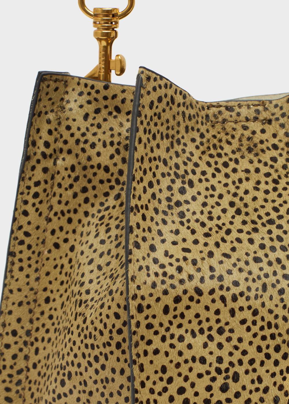 Nalí TITTI BUCKET BAG IN REAL LEATHER GREEN In Vendita