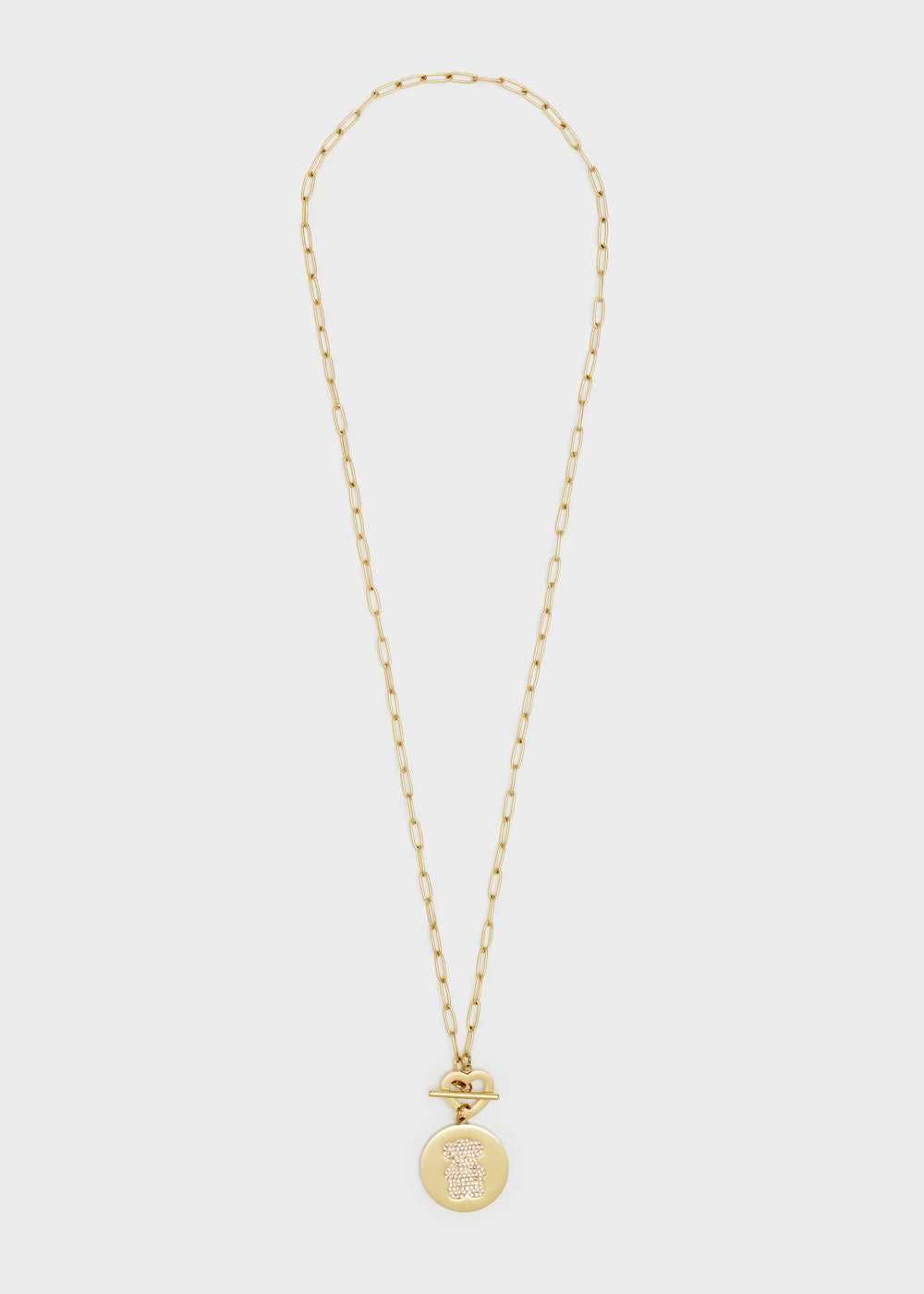 Nalí 14KT GOLD PLA. S. STEEL TEDDY NECKLACE Saldi