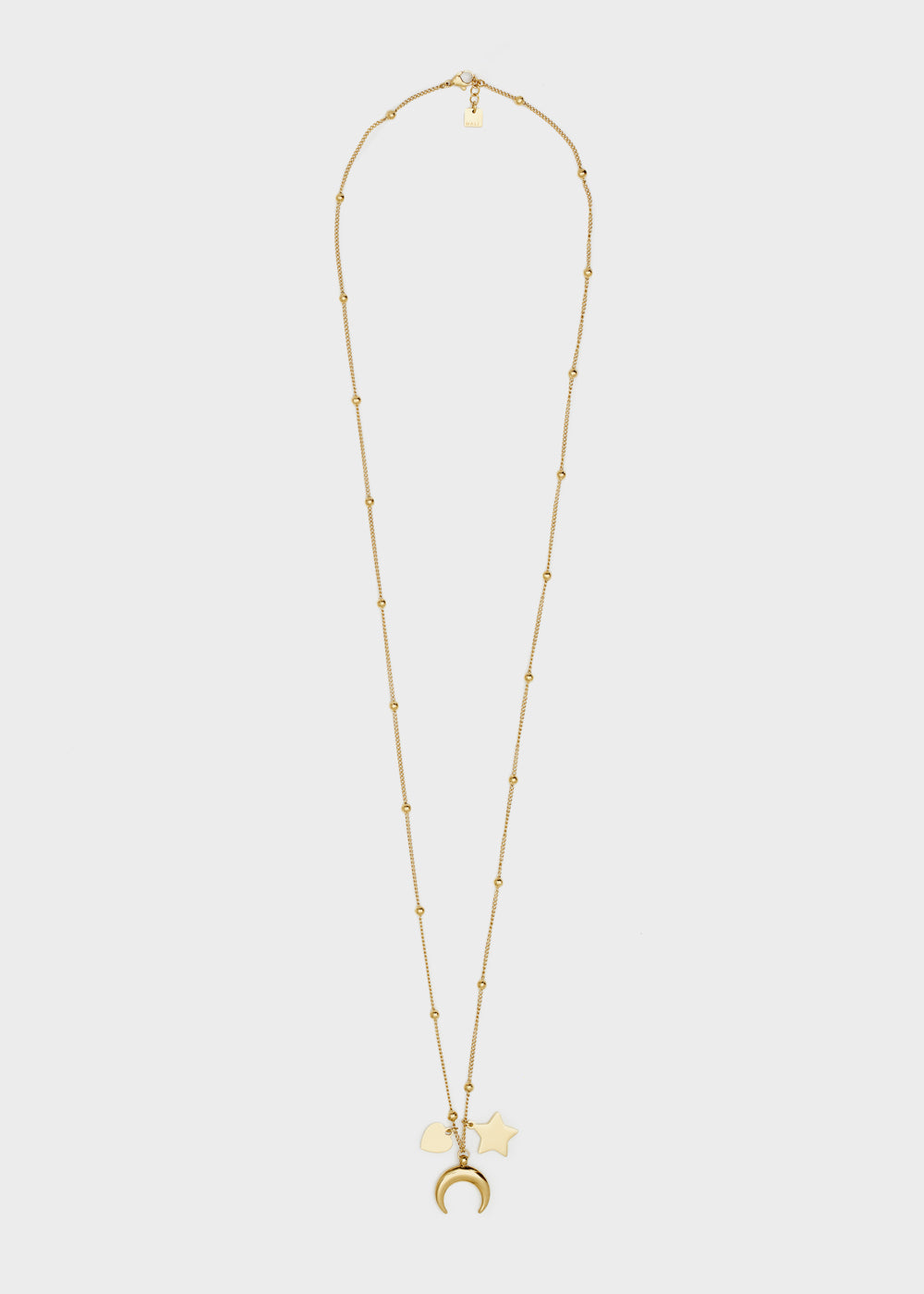 Nalí 14KT GOLD PLA. S. STEEL CHARMS NECKLACE Offerte