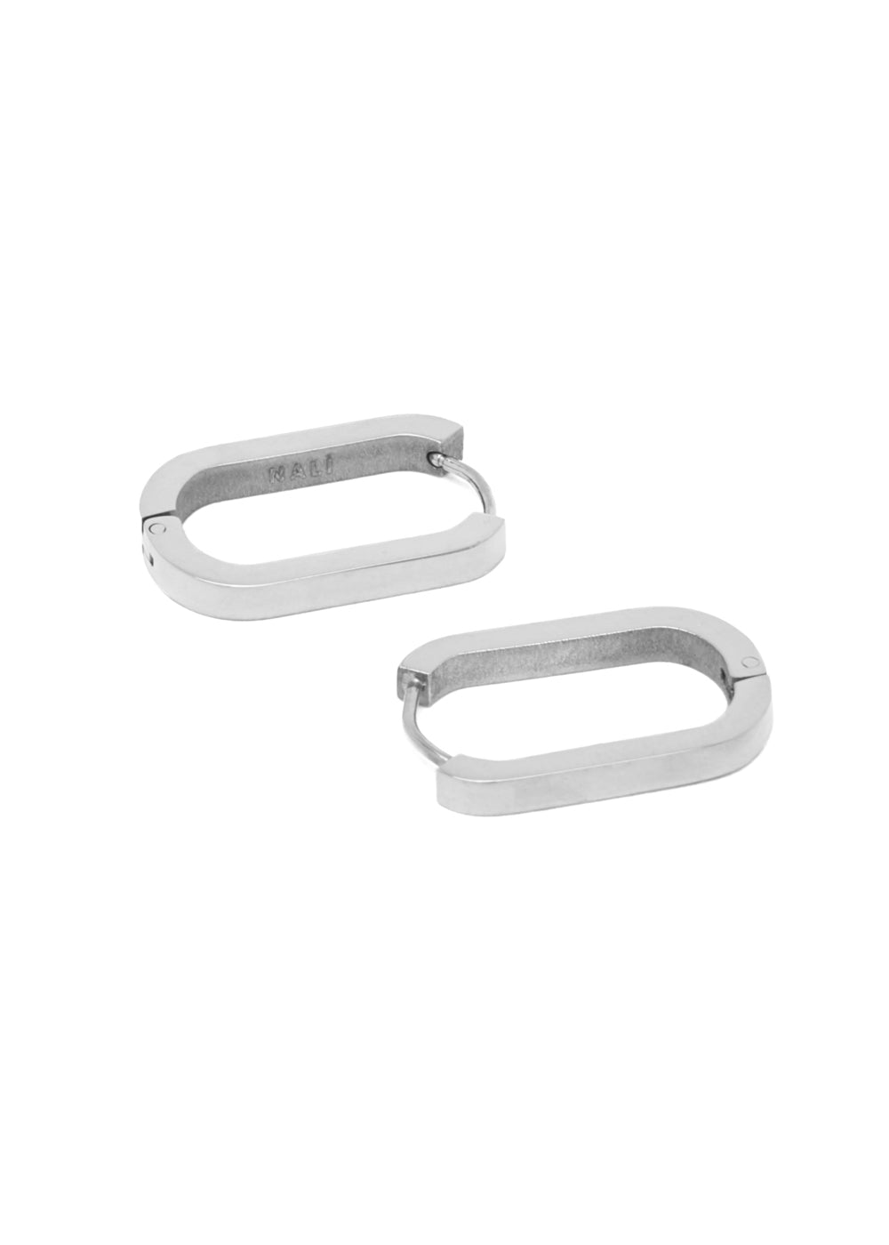 Nalí DIDI SILVER OVAL EARRINGS STAIN. STEEL Offerta settimanale