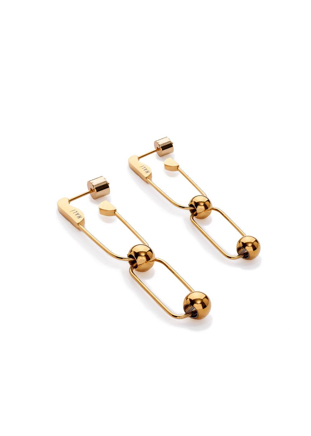 Nalí GOLD LONG EARRINGS W/ BROOCH STAIN. STEEL Vendite Flash