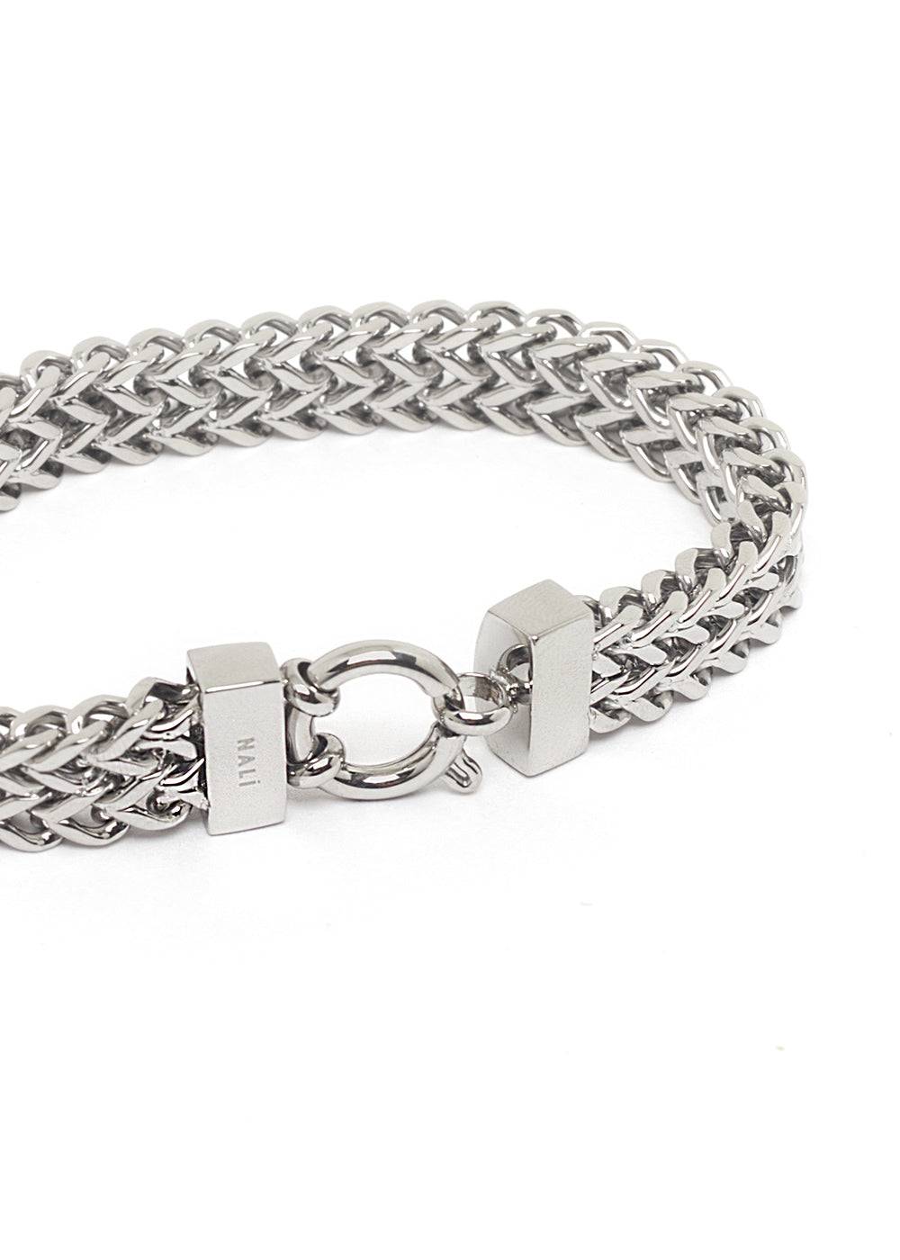 Nalí JULIETTE BRAIDED BRACELET IN SILVER STAINLESS STEEL Vendita